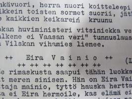Turun Suomalaisen Yhteiskoulun VIII C (8E) -luokan Kronikka v. 1951, Jukka aaltonen, Heli Aarnio, Raili Alanen, Maija-Liisa Blomqvist, Hilkka Hietala...