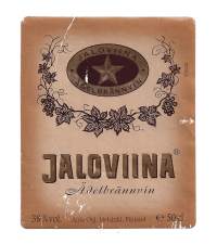 Jaloviina  Yhden tähden 50 cl    - viinaetiketti