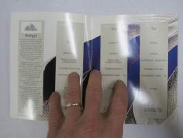 Finnair - Beringer Vineyards "Finlande" -menukortti Finnairin lennoilla USA:an 1990-luvun alkupuolella, kuvittanut Erik Bruun