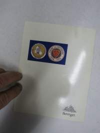 Finnair - Beringer Vineyards "Finlande" -menukortti Finnairin lennoilla USA:an 1990-luvun alkupuolella, kuvittanut Erik Bruun