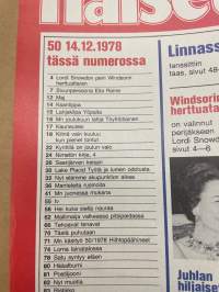 Me Naiset 1978 nr 50 (14.12.), Sivun persoona - Eila Roine, Saarijärven keisari - Väinö Rautiainen, Illan kuningattaret (Linnan juhlat), Bergmanin Syyssonaatti