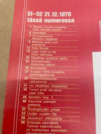 Me Naiset 1978 nr 51-52 (21.12.), Lippe Suomalainen, Melinien joulu, Turun tuomiokirkko, Mitä vaimolle lahjaksi, Sivun persoona Marjatta Leppänen