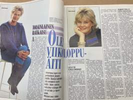 Me Naiset 1985 nr 5 (29.1.), Katriina ja Veikko Vuoristo, Vateva, erotiikka, Olen viikonloppuäiti