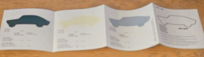 volkswagen 1600  1967/ 68 värikartta.