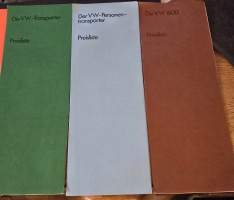 volkswagen  1970 preisliste  6 kappaletta. Saksa