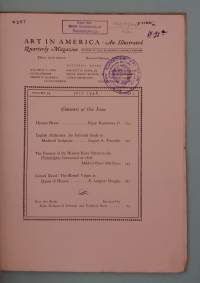 Art in America, Volume 34, Number 3 (July 1946)  (Taidekulttuuri, USA, Yhdysvallat, harvinainen )