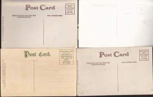 USA -  vanhempia postikortteja 16 kpl. Ei-kulkeneita. **