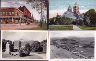 USA -  vanhempia postikortteja 16 kpl. Ei-kulkeneita. **