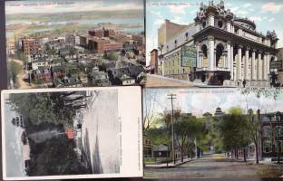 USA -  vanhempia postikortteja 16 kpl. Ei-kulkeneita. **