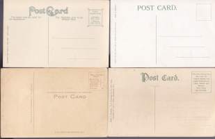 USA -  vanhempia postikortteja 16 kpl. Ei-kulkeneita. **