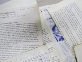 Kaarina SKDL + SDP (+ vähän muidenkin puolueiden) vaalimateriaalia 1960 ja -70 luvuilta, erä