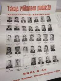 Kaarina SKDL + SDP (+ vähän muidenkin puolueiden) vaalimateriaalia 1960 ja -70 luvuilta, erä
