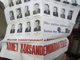 Kaarina SKDL + SDP (+ vähän muidenkin puolueiden) vaalimateriaalia 1960 ja -70 luvuilta, erä