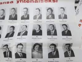 Kaarina SKDL + SDP (+ vähän muidenkin puolueiden) vaalimateriaalia 1960 ja -70 luvuilta, erä