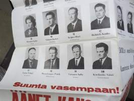 Kaarina SKDL + SDP (+ vähän muidenkin puolueiden) vaalimateriaalia 1960 ja -70 luvuilta, erä