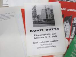 Kaarina SKDL + SDP (+ vähän muidenkin puolueiden) vaalimateriaalia 1960 ja -70 luvuilta, erä