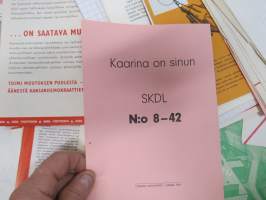 Kaarina SKDL + SDP (+ vähän muidenkin puolueiden) vaalimateriaalia 1960 ja -70 luvuilta, erä