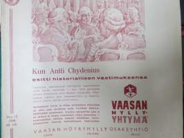 Kauppias -lehtiä noin 40 kpl erä vv. 1942-53, lehdissä runsas sisältö ja ajankuvaa, paljon mainoksia, tuotemerkkejä, asia-artikkeleita, pula-ajan asiaa yms.