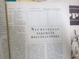Kauppias -lehtiä noin 40 kpl erä vv. 1942-53, lehdissä runsas sisältö ja ajankuvaa, paljon mainoksia, tuotemerkkejä, asia-artikkeleita, pula-ajan asiaa yms.