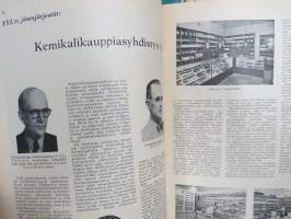 Kauppias -lehtiä noin 40 kpl erä vv. 1942-53, lehdissä runsas sisältö ja ajankuvaa, paljon mainoksia, tuotemerkkejä, asia-artikkeleita, pula-ajan asiaa yms.