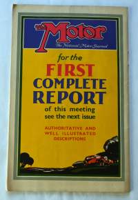 Brooklands Weybrige Official Race Card Monday April, 2nd, 1934