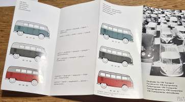 vw transporter 1963 värikartta.