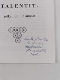 Talentit - jotka minulle annoit (signeerattu, tekijän omiste)