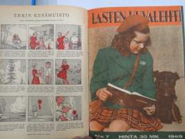 Lasten Kuvalehti 1949 vuosikerta, runsas sisältö, uskonnollissävytteinen