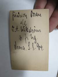 Fridrich ?,  Jenan yliopisto (Universität Jena), kuva omistettu suomalaiselle D.A. Wikströmille, Friedrich Haack -visiittikorttivalokuva / carte de visite / cdv