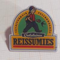 Reissumies  / pinssi/rintamerkki.