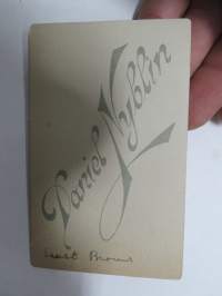 Erns Broms, Atelier Daniel Nyblin, Helsinki -visiittikorttivalokuva / carte de visite / cdv