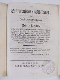 Lagfarenhets-bibliothek : femte delen : första och andra afdelningen