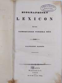 Biographiskt lexicon öfver namnkunnige svenska män : Sjuttonde bandet