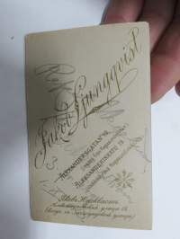 Rafael Wegelius, Atelier Jakob Ljunggvist, Helsinki -visiittikorttivalokuva / carte de visite / cdv