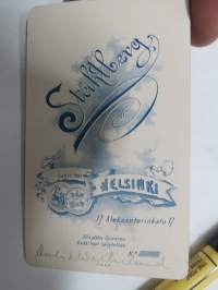 Aulis Westerlund, Atelier Ståhlberg, Helsinki -visiittikorttivalokuva / carte de visite / cdv