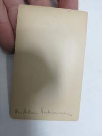 Adam Adolf Tukiainen, Atelier Daniel Nyblin, Helsinki -visiittikorttivalokuva / carte de visite / cdv