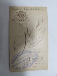 Karl von Bardeleben, Atelier C. Bräunlich, Jena -visiittikorttivalokuva / carte de visite / cdv