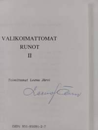 Valikoimattomat runot 2 (signeerattu)