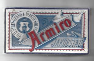 Armiro , tyhjä tupakka-aski, tuotepakkaus valm 1878-1942