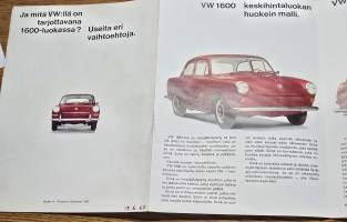 volkswagen  1300, 1500 ja 1600 ja 1600L  myyntiesite.