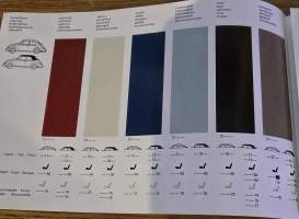 volkswagen 1300 väri- ja verhoilukartta. 8/65