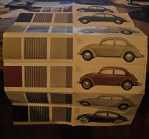 volkswagen sedan ja limousine väri- ja verhoilukartta. 1960?