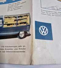 VW -pritsenwagen 1958?  brochure. myyntiesite