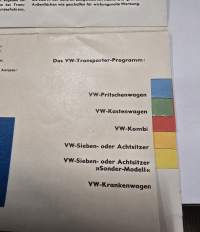 VW pakettiauto-pienoisbussi 1955 . myyntiesite