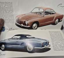VW kupla  ja karmann ghia  8, 1958 myyntiesite.