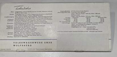 VW kupla  ja karmann ghia  8, 1958 myyntiesite.