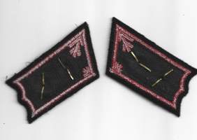 Rannikkotykistö  luutnantti  pari - kauluslaatat  arvomerkit