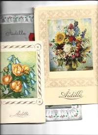 Äitienpäiväkortti erä 1940-60 luvuilta 3 kpl erä - äitienpäiväkortti, onnittelukortti, taittokortti, postikortti