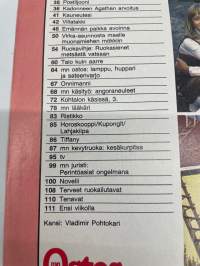 Me Naiset 1979 nr 36 (6.9.), Rauni-Leena Luukanen, sivun persoona Esko Roine, emännän paikka avoinna, Carola ja Berndt Nordgren muonamiehen mökki, Lupajan koulu