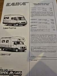 Laika matkailuauto myyntiesite. 1990